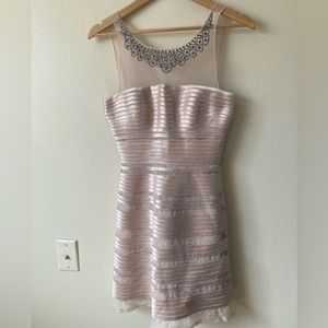 Bronze/Silver night out dress BCBGMaxazria